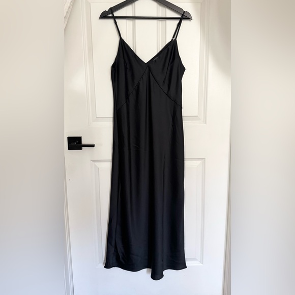 A New Day Black Slip Maxi Dress Spaghetti Strap - Picture 6 of 9